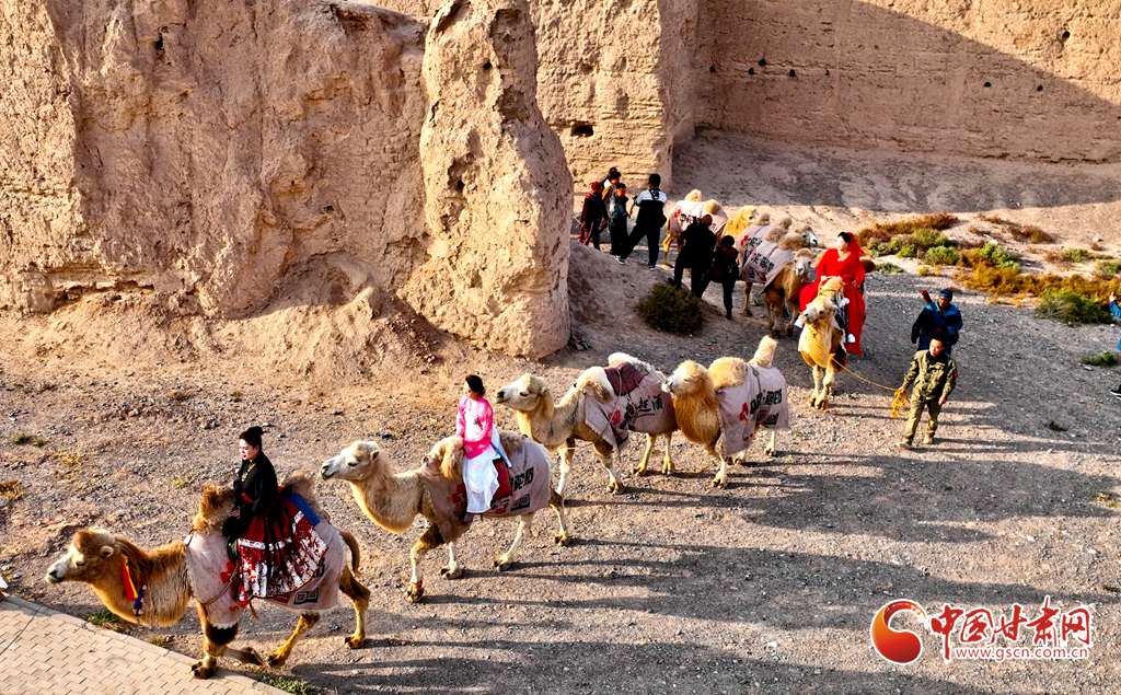 駝鈴悠揚 穿越千年 33峰駱駝重現(xiàn)駱駝城遺址